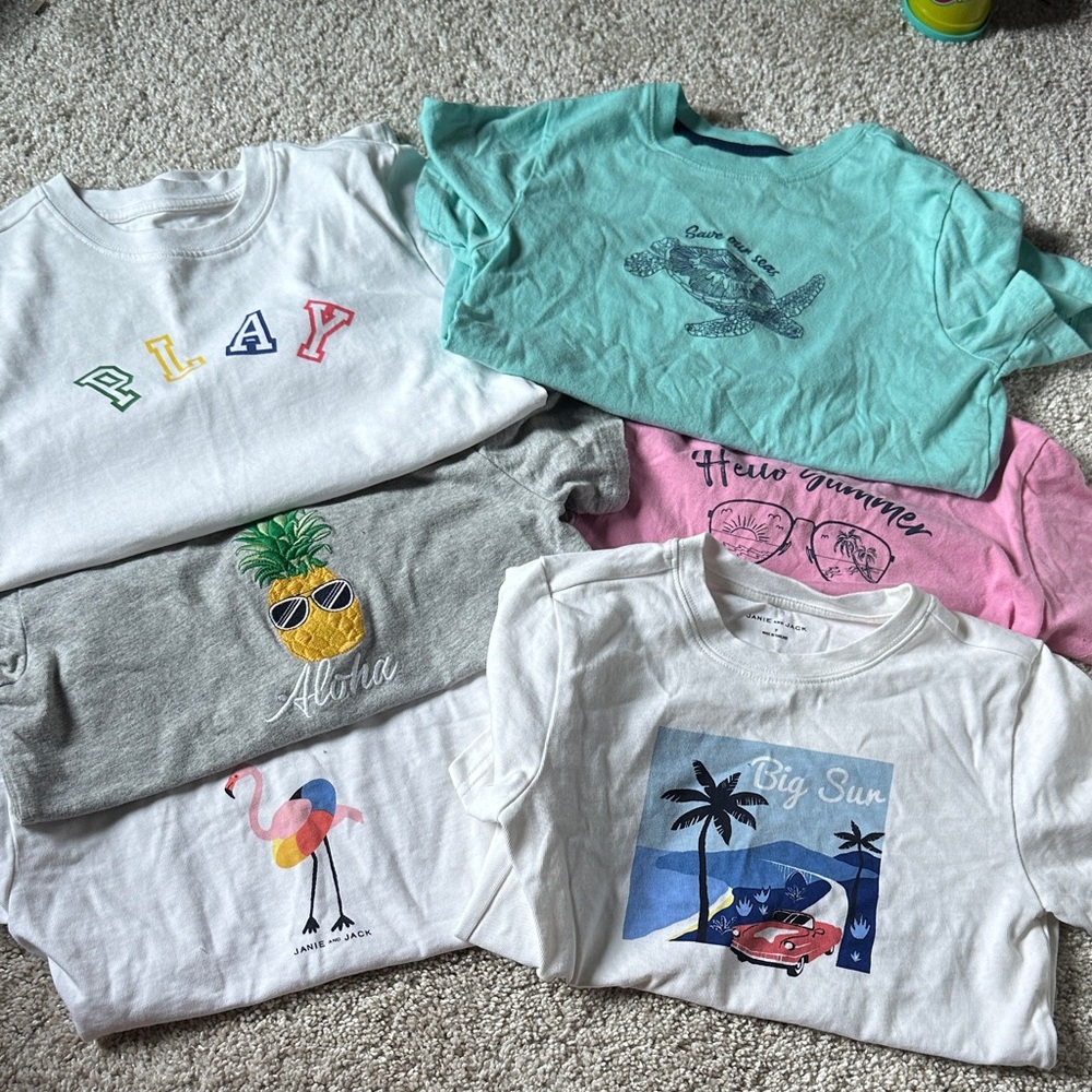 Janie and Jack Colorful Graphic T-Shirts Bundle